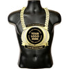 7.75 inch Wide Metal Champion Chain with Gold Engraving Plate [CECSDP7-G]