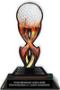 Golf Tribal Flames Colorix Acrylic Trophy - 7 inch [TACR7-TF-GL-Q]