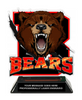 Bears Mascot Colorix-T Acrylic Trophy- 8.25 inch [TACR8-MSCT-BEAR-Q]