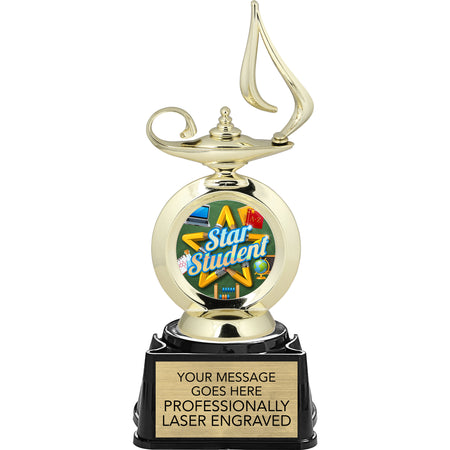 Lamp of Knowledge All-Star Insert Trophy - 8.5 inch [TR57i-KN]