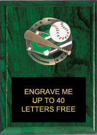 6"x8" Baseball Dimensional Color Plaque [PEM6-BS]