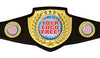 Custom Champion Shield Award Belt- Black & Bright Gold- 52 inch [CXAB-51-BLK]