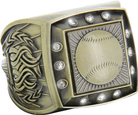 Championship Ring with Activity Insert- Baseball Gold [RGSJ-G-12ST-BS]