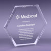 9 inch Multi Bevel Brilliance Hexagon Acrylic Award [ATMBHX-9-C]