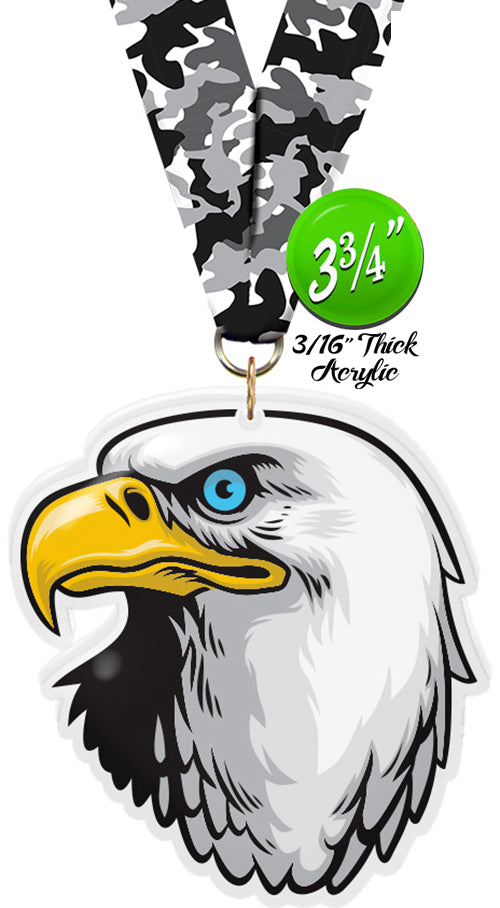 Eagle Mascot Colorix-M Acrylic Medal [MACR375-EG-Q]