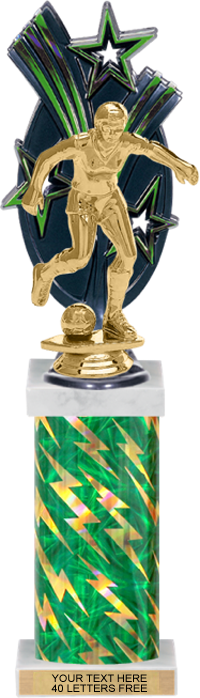 Triple Star Backdrop w/ Rectangle/Oval Column Trophy [T3BSQ]