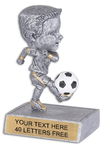 Soccer Double Bobble Resin Trophy - Male [DBH-SCM]