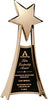 Gold Finish Metal Star Trophy [TD1502]