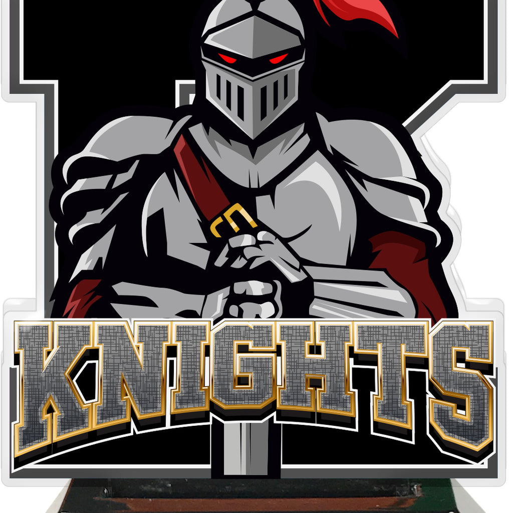 Knights Mascot Colorix-T Acrylic Trophies - Black