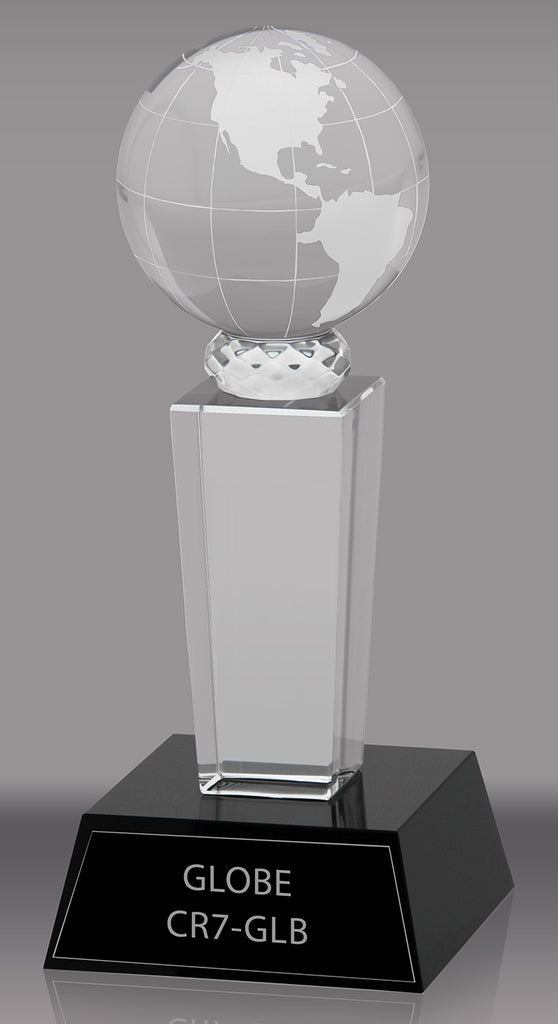 Crystal Globe Award- 7 inch [CR7-GLB-X]