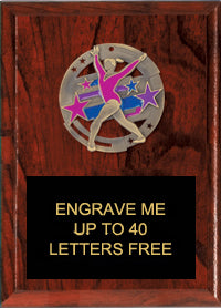 6"x8" Gymnastics Dimensional Color Plaque [PEM6-GF]