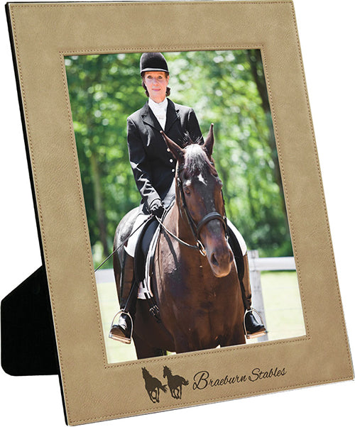 10.75 x 12.75 Light Brown Laserable Leatherette Picture Frame [PLLF810-1810]