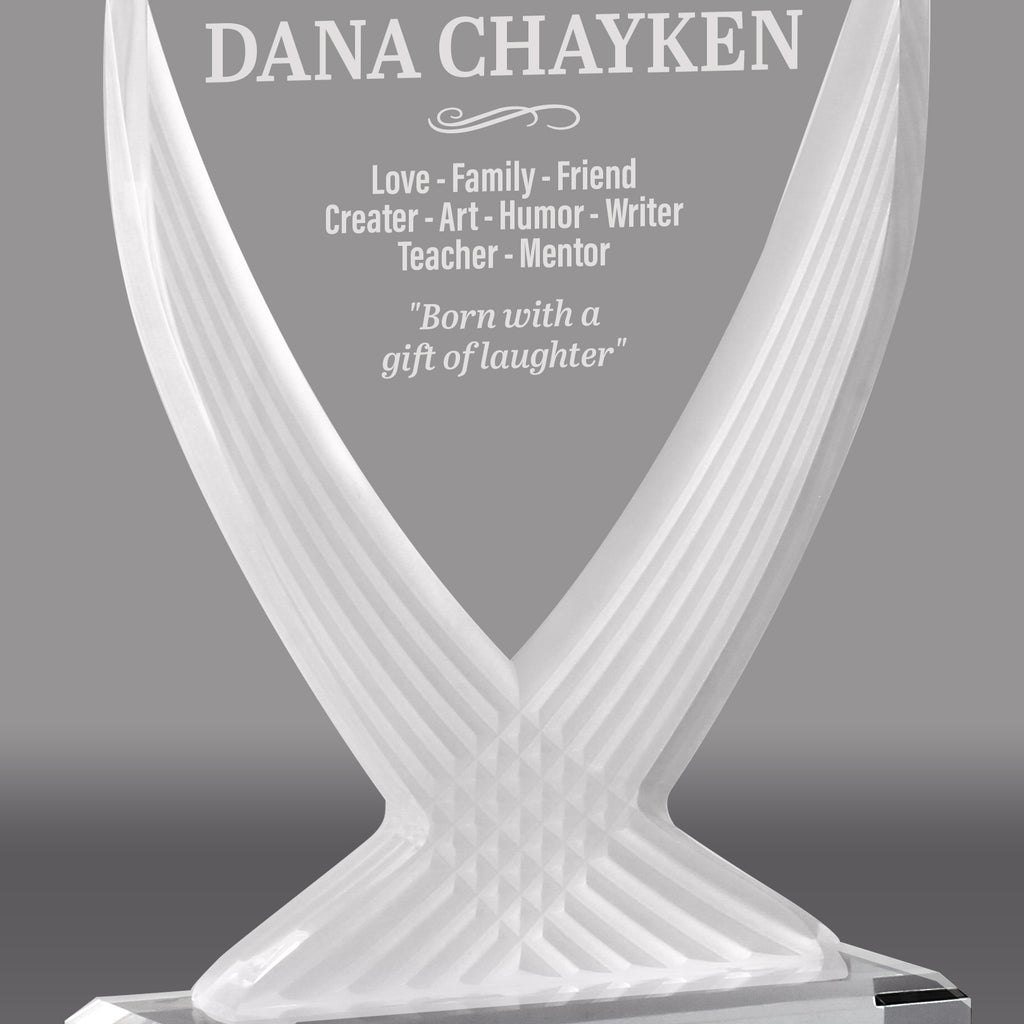 Diamond Vase Acrylic Awards- Frosted