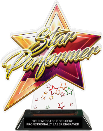 Star Performer Colorix-T Acrylic Trophy- 8.25 inch [TACR8-STRPRF-Q]