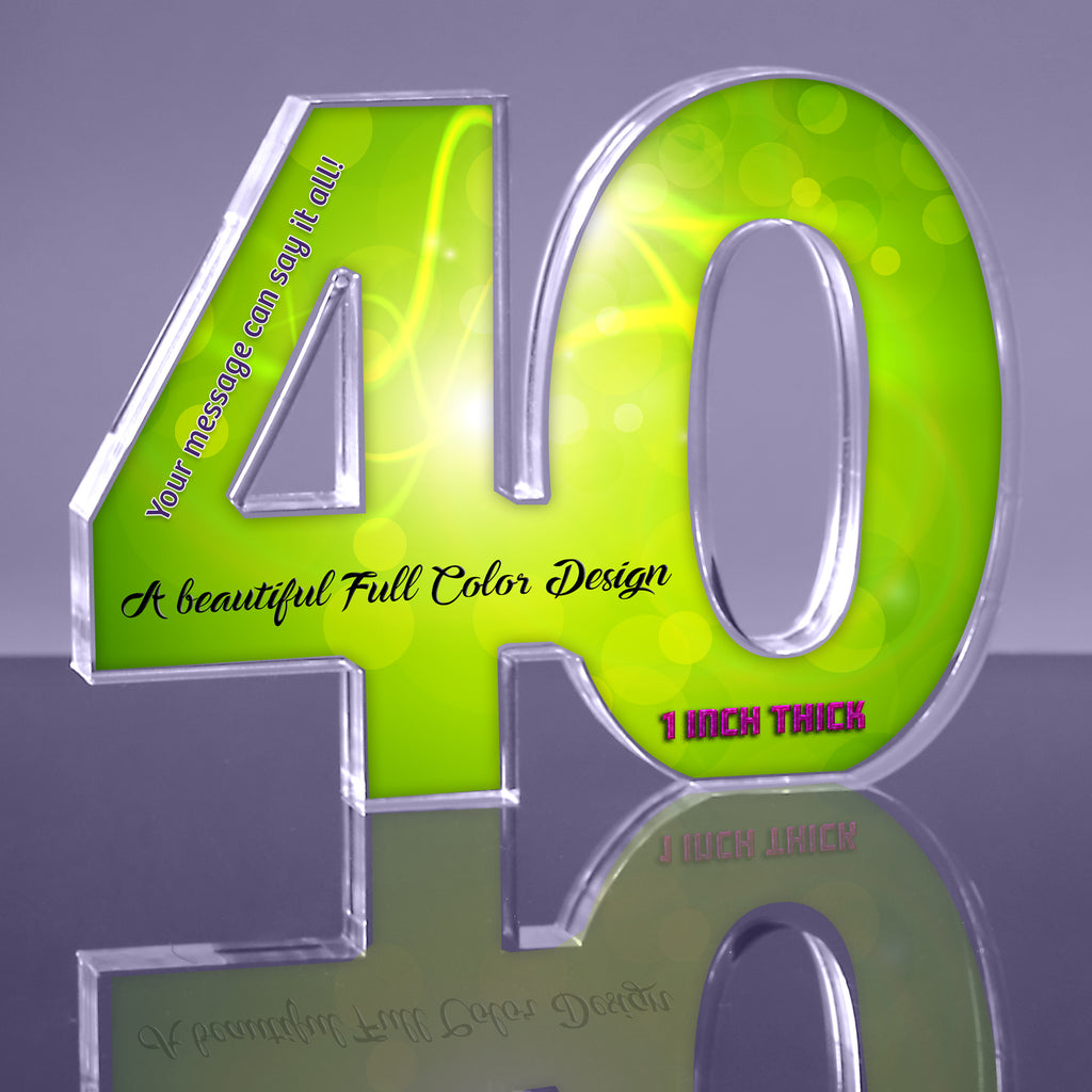 40 Color Acrylic Award - 6.5 x 9 x 1 inch Thick [ATNMNB-40-6-FC-Q]