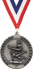 2.75 in Gymnastics Male Wreath Framed Medal- Silver [M311-GM-S]