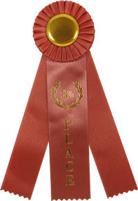 8th Place Triple Streamer Rosette Ribbon [R10R3-8TH]