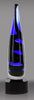 Black Twist Rain Drop Art Glass Award 11