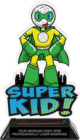 Golf Super Kid Acrylic Trophy- 8 inch [TACR8-SHKD-GLM-Q]
