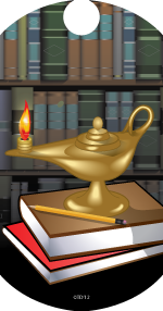 Education- Lamp of Knowledge Dog Tag Insert [DT-1679]