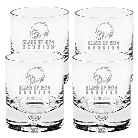 8 oz. Lead Free Crystal Double Scotch Glasses - Set of 4 [DWB737-4P]