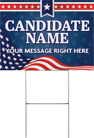 Stars Political Yard Sign - 24 x 18 inch [YS2418-POL-STR]