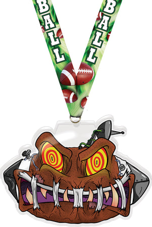 Football Zomball Colorix-M Acrylic Medal - 5 inch [MACR5-ZMBL-FB-Q]