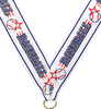 7/8 x 30 in. Baseball Star Neck Ribbon [NKRB-1059]