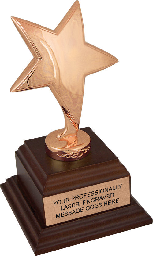 Polaris Bronze Metal Star on Wood Veneer Base [MWSFD16-B]