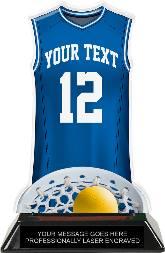 Lacrosse Female Jersey Colorix-T Acrylic Trophy- Blue [TACR7-JSY-LC-BLU-F-Q]