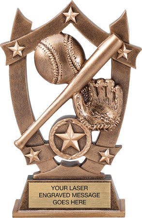 Baseball Arch Resin Trophy - 6.25" [RMARC6-BS]