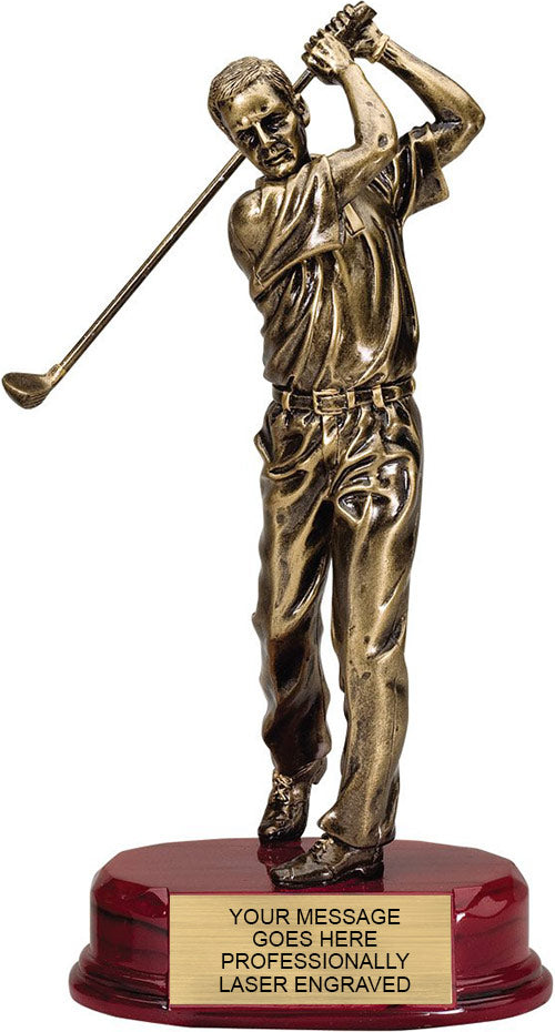 Bronze Finish Golf Resins on Rosewood Finish Bases