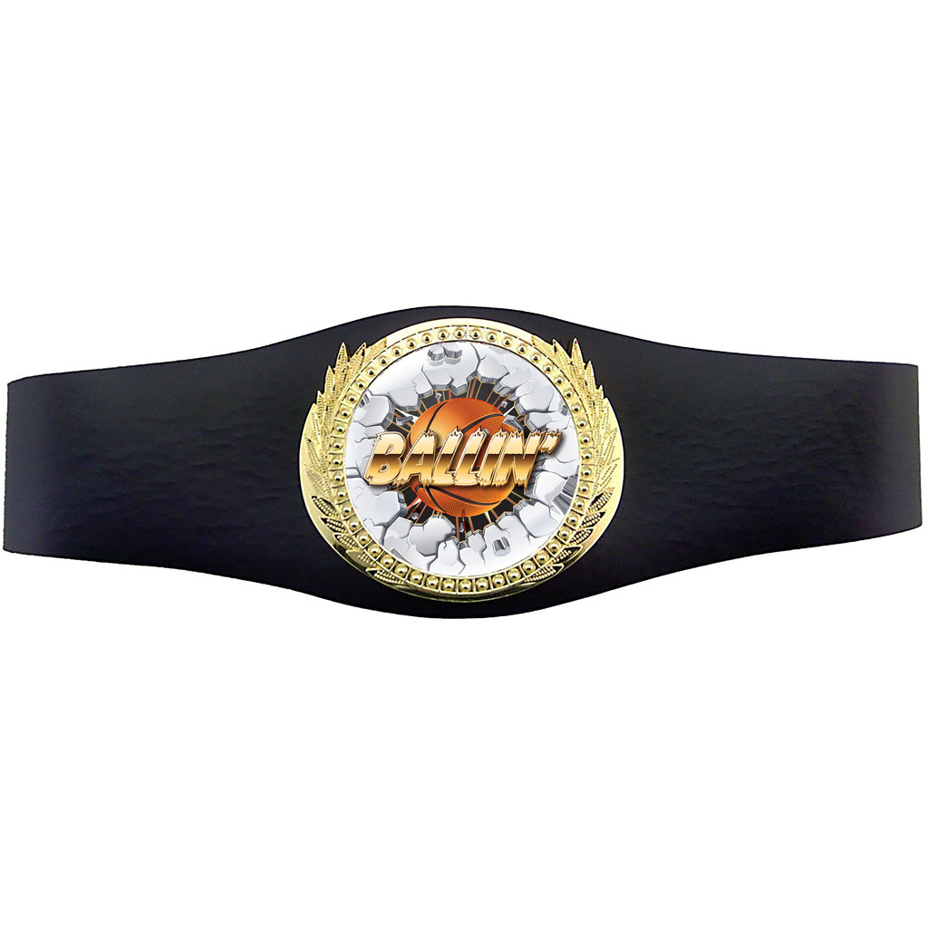 40 inch Basketball Champion Award Belt - Ballin' [CSAB3-BK-BLN]