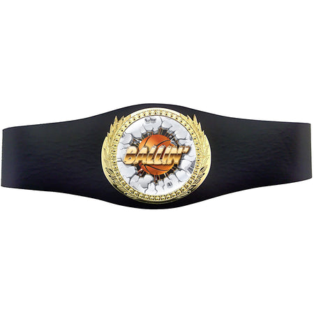 40 inch Basketball Champion Award Belt - Ballin' [CSAB3-BK-BLN]