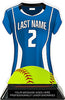 Softball Jersey Colorix-T Acrylic Trophy- Blue [TACR7-JSY-SB-BLU-Q]