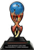 Bowling Tribal Flames Colorix Acrylic Trophy- 7 inch [TACR7-TF-BW-Q]