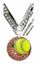 Softball Blasting Stars Medal - 2.25 inch [MSSB2-SB]