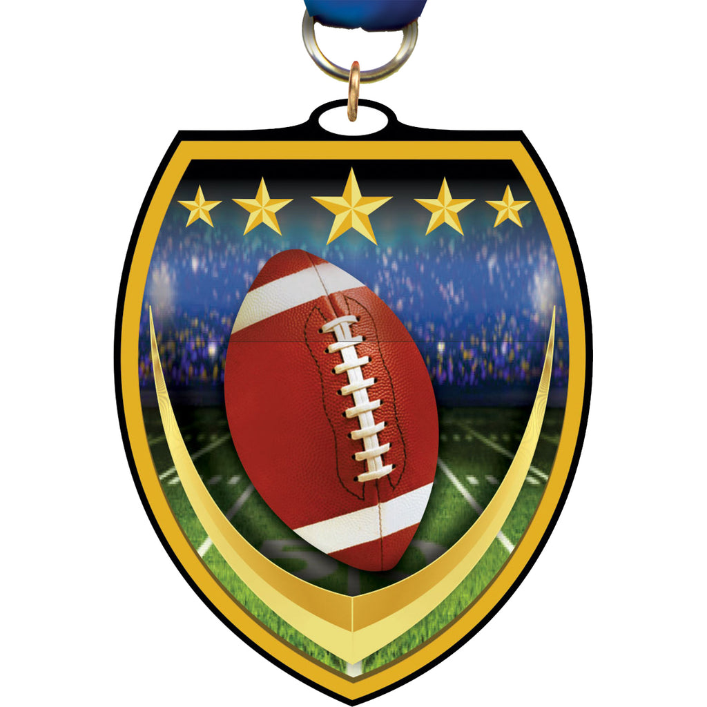 3.25" Football VibraBurst Medal [MSVB3-FB]