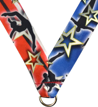 7/8 x 30 in. Gymnastics Sublimated Neck Ribbon [NKRB-4059]