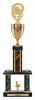 Two-Post Trophy w/ Rectangle/Oval Center Column w/ Cup [T3MC4]