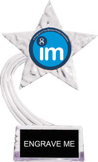 Krystal Clear Shooting Star Ice Award w/ Custom Insert [iXSD75]