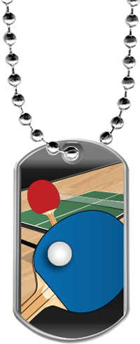 Table Tennis Dog Tags [DTLAM2-TBLTN]
