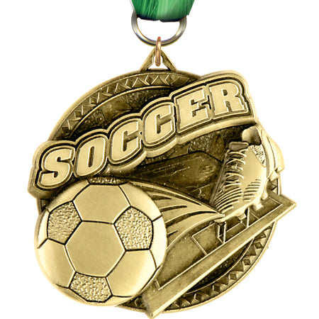 2" Soccer Ultra-Impact 3-D Medal [MDTD2-SC]
