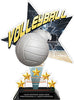 Volleyball Shattered Star Colorix Acrylic Trophy- 10 inch [TACR10-STR-VB-Q]