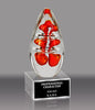 Red Egg-Shaped Art Glass Award 6