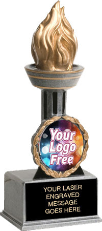 Custom Insert Victory Torch Resin Trophy [SXVT2i-S109]