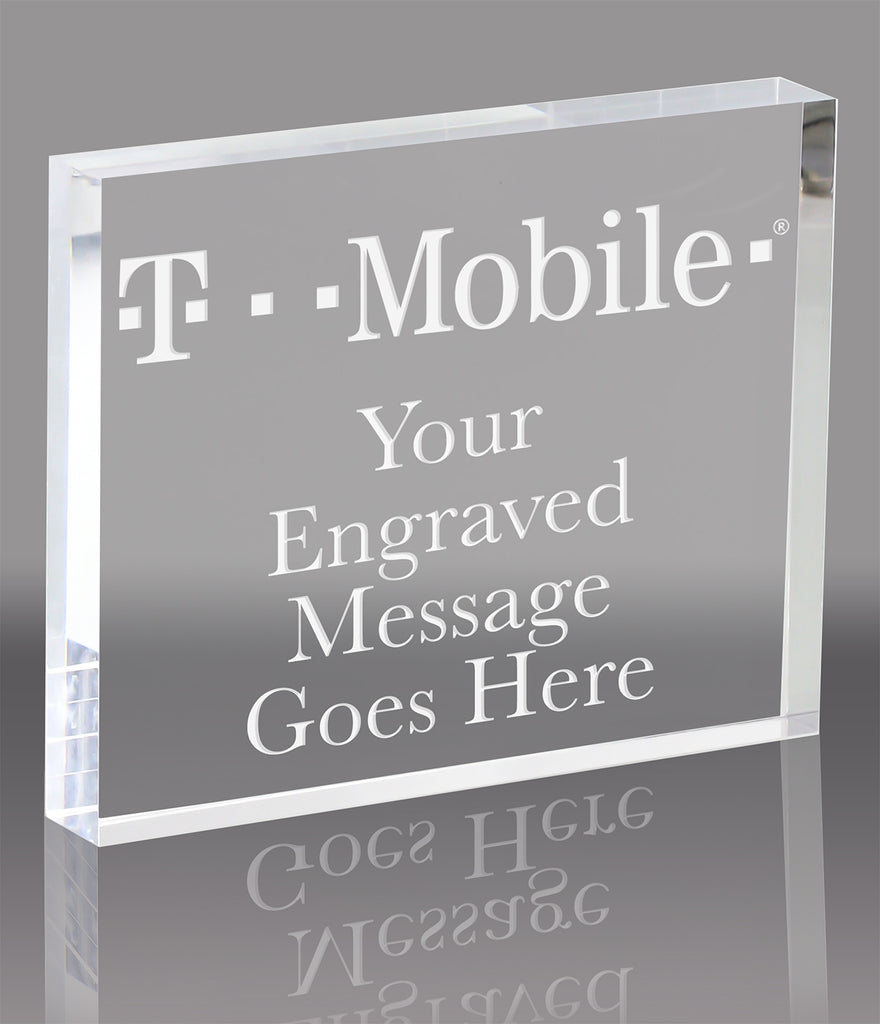 Horizontal Clear Acrylic Block - 5x4 inch [A54BH]