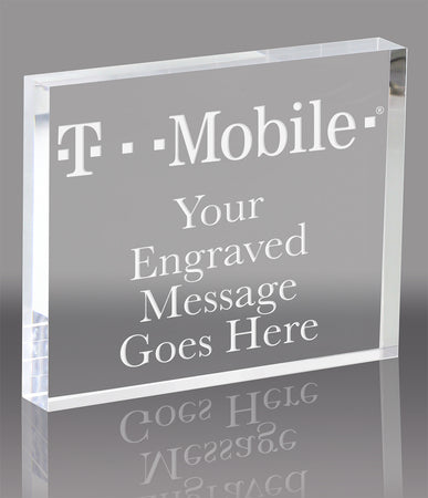 Horizontal Clear Acrylic Block - 5x4 inch [A54BH]