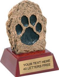 Paw Print Mascot Resin Themes Trophy [S484]