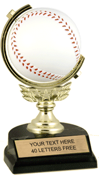 Baseball Trophy with Spinning Squeezable Ball [TSFB6-BS]